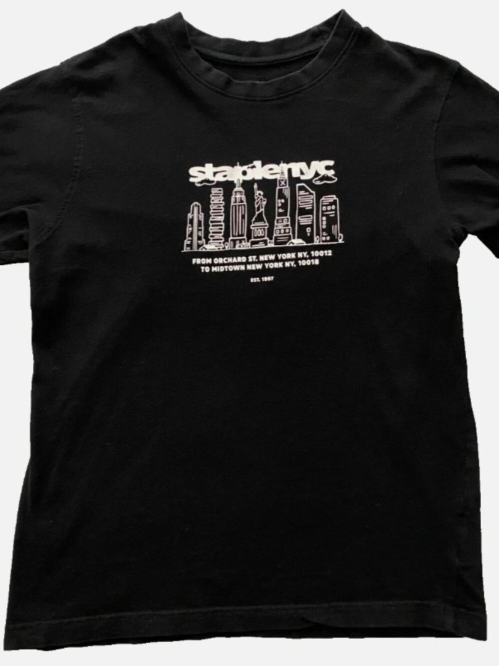 Staple Pigeon NYC Skyline Black T-Shirt Size S